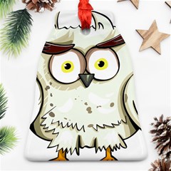 Owl Bird Eyes Cartoon Good Bell Ornament (two Sides) by Sudhe