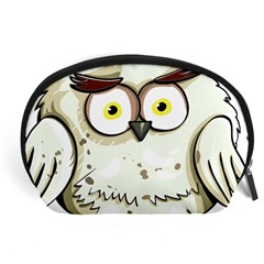 Owl Bird Eyes Cartoon Good Accessory Pouch (large) by Sudhe