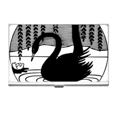 Vintage Swan Bird Nature Water Business Card Holder by Sudhe