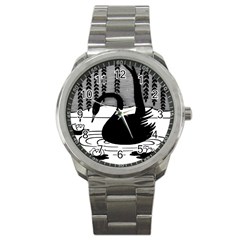 Vintage Swan Bird Nature Water Sport Metal Watch