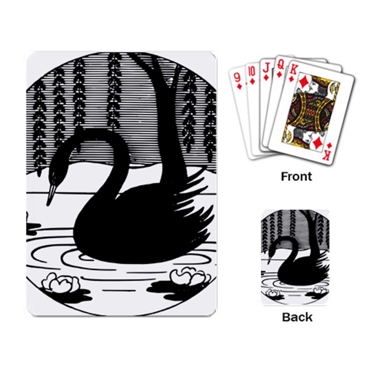 Vintage Swan Bird Nature Water Playing Cards Single Design (Rectangle)