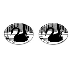 Vintage Swan Bird Nature Water Cufflinks (oval) by Sudhe