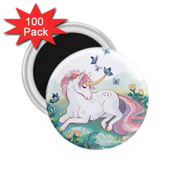 Illustration Vector Unique Unicorn 2 25  Magnets (100 Pack) 