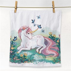 Illustration Vector Unique Unicorn Face Towel by Sudhe