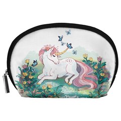 Illustration Vector Unique Unicorn Accessory Pouch (large) by Sudhe