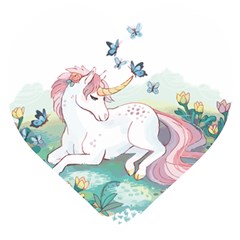 Illustration Vector Unique Unicorn Wooden Puzzle Heart by Sudhe