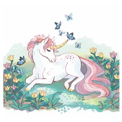 Illustration Vector Unique Unicorn Wooden Puzzle Square by Sudhe