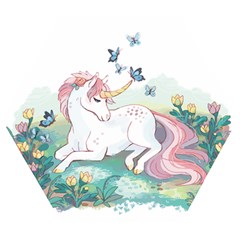 Illustration Vector Unique Unicorn Wooden Puzzle Hexagon by Sudhe