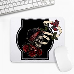 Skull Rose Fantasy Dark Flowers Large Mousepads by Sudhe