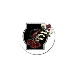 Skull Rose Fantasy Dark Flowers Golf Ball Marker (4 Pack) by Sudhe