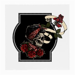 Skull Rose Fantasy Dark Flowers Medium Glasses Cloth by Sudhe