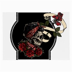 Skull Rose Fantasy Dark Flowers Large Glasses Cloth by Sudhe