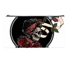 Skull Rose Fantasy Dark Flowers Pencil Cases by Sudhe