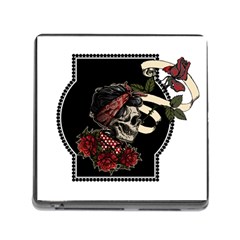 Skull Rose Fantasy Dark Flowers Memory Card Reader (square 5 Slot) by Sudhe