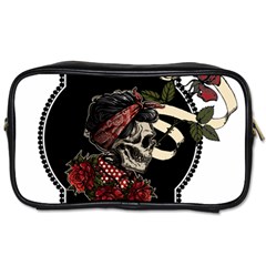 Skull Rose Fantasy Dark Flowers Toiletries Bag (two Sides) by Sudhe