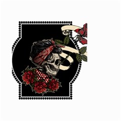 Skull Rose Fantasy Dark Flowers Small Garden Flag (two Sides) by Sudhe