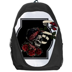 Skull Rose Fantasy Dark Flowers Backpack Bag by Sudhe