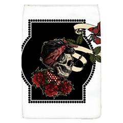 Skull Rose Fantasy Dark Flowers Removable Flap Cover (l) by Sudhe