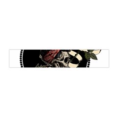 Skull Rose Fantasy Dark Flowers Flano Scarf (mini) by Sudhe