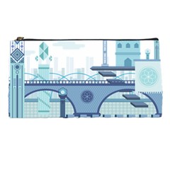 Blue City Building Fantasy Pencil Cases by Sudhe