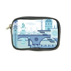 Blue City Building Fantasy Coin Purse by Sudhe