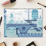 Blue City Building Fantasy Cosmetic Bag (XL) Back