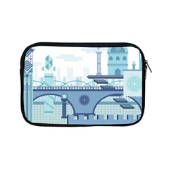 Blue City Building Fantasy Apple Ipad Mini Zipper Cases by Sudhe