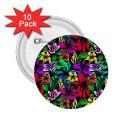 Flowers 3 2 25  Buttons (10 Pack)  by ArtworkByPatrick