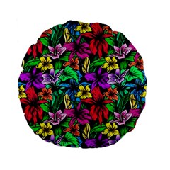 Flowers 3 Standard 15  Premium Flano Round Cushions by ArtworkByPatrick