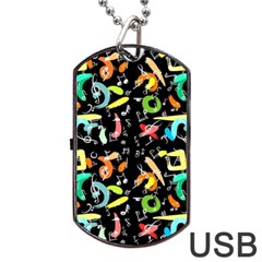 Repetition Dog Tag Usb Flash (two Sides) by ArtworkByPatrick