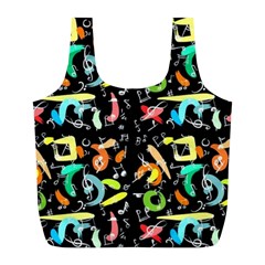 Repetition Full Print Recycle Bag (l) by ArtworkByPatrick