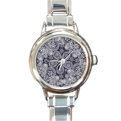 Flowers mandala Round Italian Charm Watch