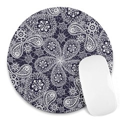 Flowers mandala Round Mousepads