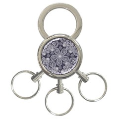 Flowers mandala 3-Ring Key Chain