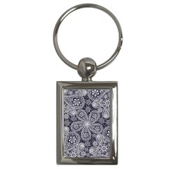 Flowers mandala Key Chain (Rectangle)