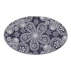 Flowers mandala Oval Magnet