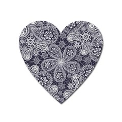 Flowers mandala Heart Magnet