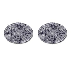 Flowers mandala Cufflinks (Oval)