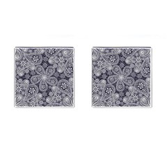 Flowers mandala Cufflinks (Square)