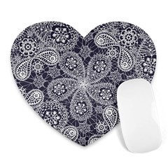 Flowers mandala Heart Mousepads