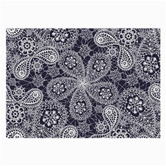 Flowers mandala Large Glasses Cloth