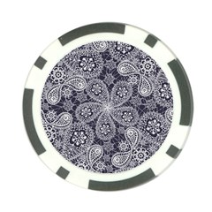 Flowers mandala Poker Chip Card Guard