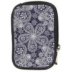 Flowers mandala Compact Camera Leather Case