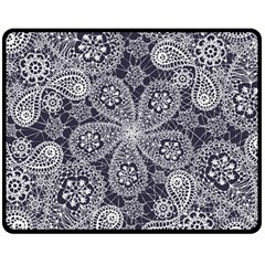 Flowers mandala Fleece Blanket (Medium) 