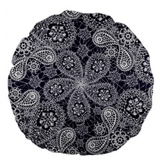 Flowers mandala Large 18  Premium Round Cushions