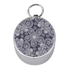 Flowers mandala Mini Silver Compasses