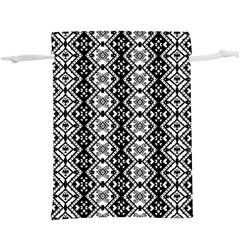 Black And White-3  Lightweight Drawstring Pouch (xl)