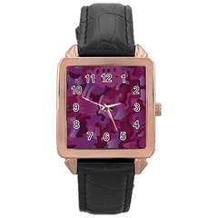 Pattern Warhola Rose Gold Leather Watch  by Sudhe