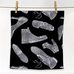 Pattern Shiny Shoes Face Towel by Sudhe