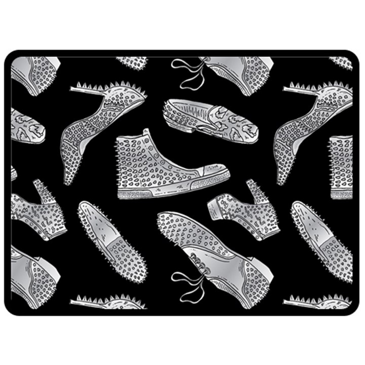 Pattern Shiny Shoes Fleece Blanket (Large) 